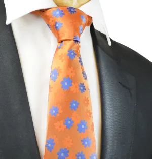 Amberglow Orange Floral Men's Necktie